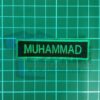 1Set 4pcs NameTag (Benang Milo Green, Kain Hitam)