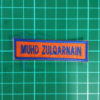 1Set 4pcs NameTag (Benang Biru Royal, Kain Oren)