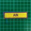 1Set 4pcs NameTag (Benang Ungu, Kain Kuning)