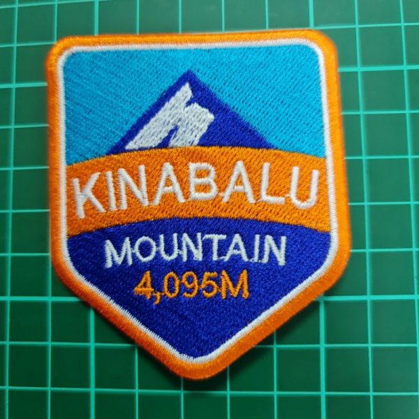 Mountain Embroidery Patch Mount Kinabalu A